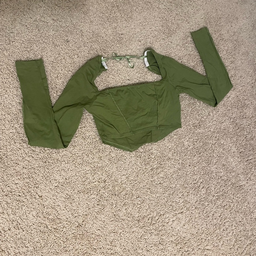 Princess Polly xx green top size 4 - Picture 2 of 2